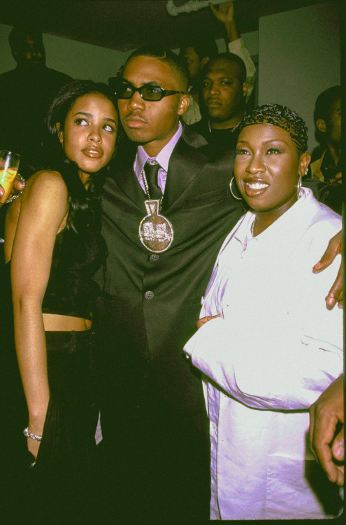 strappedarchives:  Aaliyah, Nas & Missy Elliott photographed