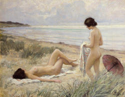   Summer On The Beach, by Paul-Gustave Fischer. Via The Athenaeum.