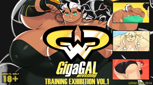 grimdesignworks:  Hey everbody! I’m proud to say I’ve finally finished my very first big image pack! “GigaGAL Wrestling Training Exhibition Vol.1” “Three of my biggest beautiful wrestlers come packed in a fifteen picture bonanza!