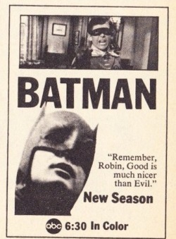 spicyhorror:  1966 Batman tv show ads 