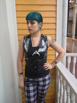 thegothicalice:  New leather vest I bought, then proceeded to