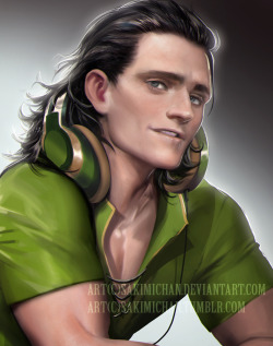 sakimichan:  My take on modern Loki  ❆High res jpg ❆PSD ❆Video