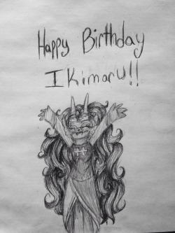 araxulaf:Quick doodle for ikimaru!Happy birthday! I hope you