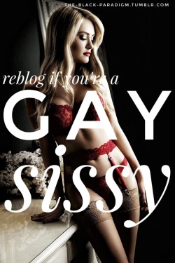 sissyhollyjones:  beyoundcurious:!))% GAY SISSY FAGGOT!   I am!