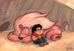 pandatails:  Steven Universe and his Lion. 