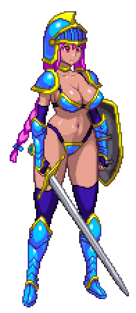 Busty bikini armored warrior woman, ready for action, combat