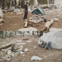 My first ever real backpacking experience. It was so hard and