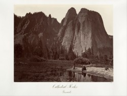 met-photos: Cathedral Rocks, Yosemite by Carleton E. Watkins,