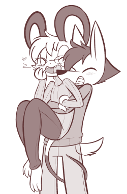 theartmanor:Give your friend a big hug today!^w^