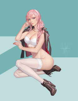 noa89: Kya<3 got commsisioned to draw a sexy Lightning (ffxiii).