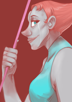 welcoming-meg:  Tried a realistic painting of Pearl.
