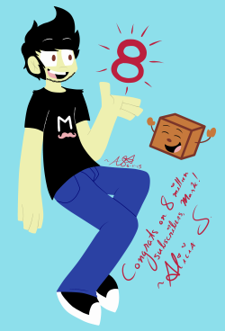 pencilponyartist:  Some fanart I did for markiplier (I dunno if he’s hit the milestone yet)Anyways, hope you all like it!  Almost!