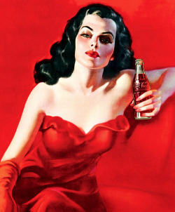 vintagegal:  “Lady in Red” Coca-Cola ad from Brazil,