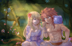 karokitten-chan:  NaLu Tarzan AU/Caveman AU | Happy b-day @shadoouge