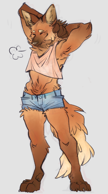 saltyratchan: request off twitter, trying to expand my doodles from just pink buns :p so maned wolves~ 