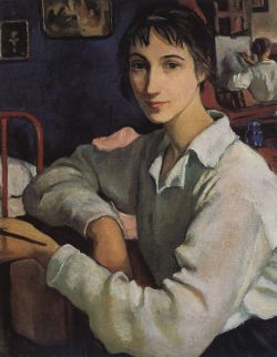 thecolorblockcurator:Self Portrait in a White Blouse, Zinaida