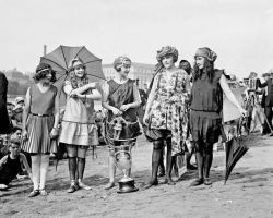 back-then:  Group winners, bathing beach June 1922  Photo: National