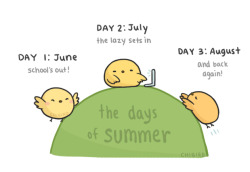 chibird:  Who said that summer was made up of three months? There