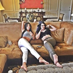 Just what would you be willing to do to serve as these two goddesses footstool?