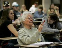 An 87 Year Old College Student Named Rose The first day of school