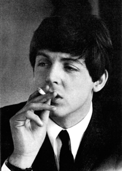 paternalpadfoot: Paul McCartney smoking a cigarette during filming