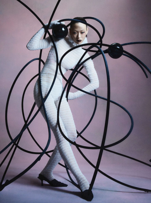 artfulfashion:  Sora Choi wearing Thom Browne for Vogue Italia