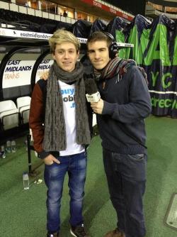 direct-news:  Niall at the Derby game today, inteviewed by Colin