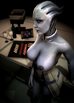 barron-sfm:  Liara is horny and she want some big human dick…