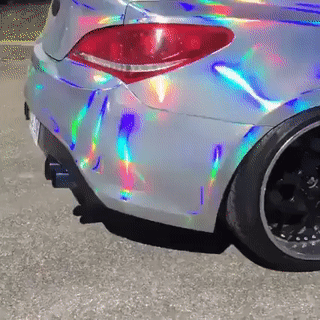 drsteinthemadscientist:  physics-and-feminism-and-falala:  sixpenceee:  The paint job on this car is so trippy & cool! (Source)  This car just ate a super Mario star  Perfect car for holosexuals 