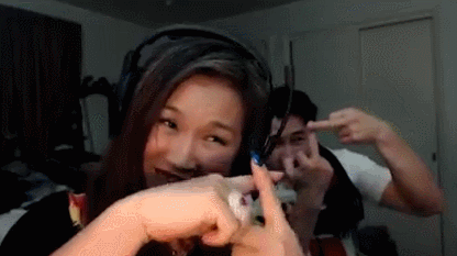 markipliergamegifs:  I like Momiplier’s version of the double-finger defense~  My Mom Plays Five Nights at Freddy’s