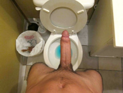 thick, pretty dick > toilet pic