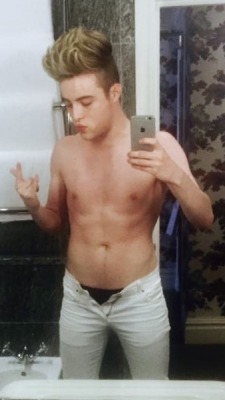 male-celebs-naked:  John Grimes from Jedward taken from twitter