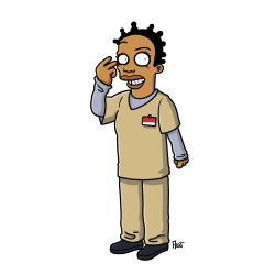 drawthesimpsons:  Suzanne “Crazy Eyes“ Warren from "Orange