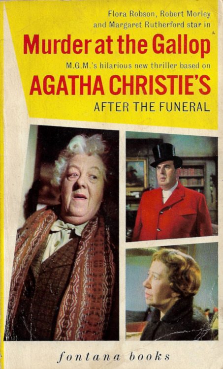 After The Funeral, by Agatha Christie (Fontana, 1963).From a