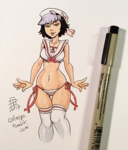 callmepo: Saw the design of a Japanese sailor swimsuit online
