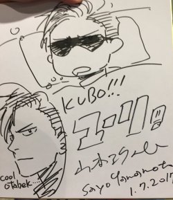 Kubo’s Otabek sketch for a lucky fan (Also with Sayokan’s