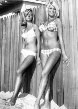 beachpartymovies:  Mary Sturdivant and Mary Hughes at Beach Party