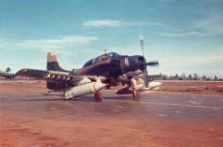 toocatsoriginals:  A-1E Skyraider with BLU-72B Fuel Air Explosive