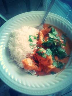 Made Chicken Tikka Masala again. My mother use to take the pepperonis