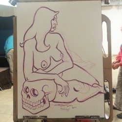 Figure drawings. 22"x30" ink on paper. Thanks Ashley.