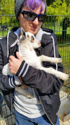 babygoatsandfriends:  Here’s my handsome boyfriend with a baby