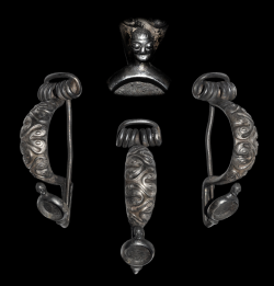 archaicwonder:  Extremely Rare La Tène Fibula with Celtic Head,