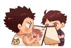 pandamatcha:   You are cute Iwa-chan! Oikawa just can’t draw