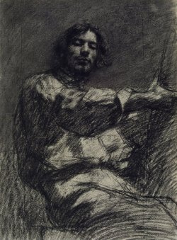 alongtimealone:Gustave Courbet - Young Man Sitting (Self-Portrait)