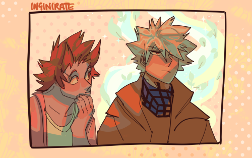 insinirate:    +3rd year(?), omegaverse ausupportive bakusquad 