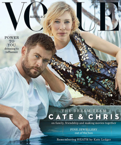 marvelheroes:Cate Blanchett and Chris Hemsworth Photographed