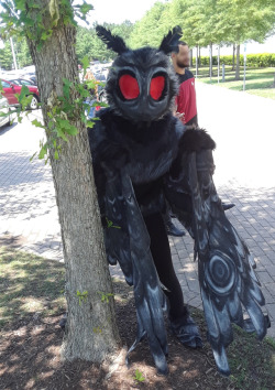 coughsyrup-cosmonaut:  Mothman was spotted terrorizing cosplayers