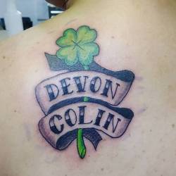 Names and a clover for Danielle. Thank youuu!   #tattoos #tattoo