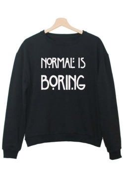 bellalalaqueen:  Cool! I love these fashion sweatshirts! Do you?Letter