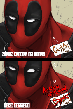 ghosty-art:  Deadpool - WIP And another fanart of Deadpool, the